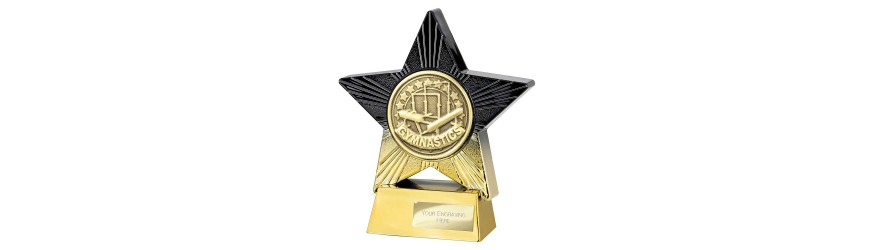 SUPERSTAR GYMNASTICS RESIN TROPHY - 2 SIZES - 11CM & 14CM SUPERSTAR GYMNASTICS RESIN TROPHY - 2 SIZES - 11CM & 14CM